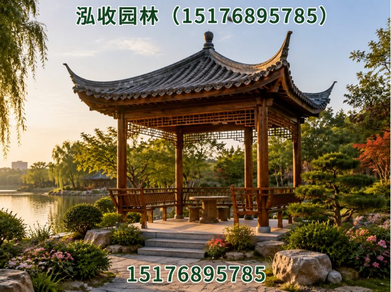 三亚防腐木凉亭展示图